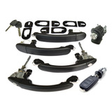 Kit Chave Canivete Positron Maçanetas Externas Cilindro Ignição Porta Malas Elétrico Gol G4 4 Portas 06 A 13