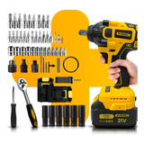 Kit Chave De Impacto 21v Parafusadeira Jogo Soquete 46pç