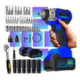 Kit Chave De Impacto 48v Parafusadeira Jogo Soquete 46 Pç