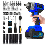 Kit Chave De Impacto 48v Parafusadeira Jogo Soquetes 46 Pç