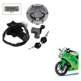 Kit Chave Ignição Trava Banco Tampa Do Tanque Ninja 250