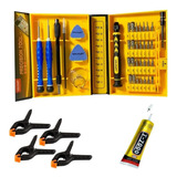 Kit Chave Yaxun Yx6028b Cola T7000 4 Grampos presilha 