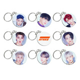 Kit Chaveiros Redondo 38mm Grupo Ateez Kpop