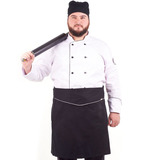 Kit Chef Dólmã Plus Size Branco