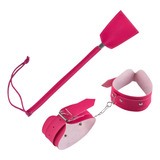 Kit Chicote E Algema Rosa Fantasia Carnaval Fetiche Festa