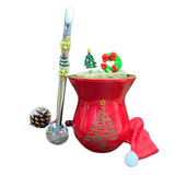 Kit Chimarrão Bomba Árvore De Natal Enfeites Natalinos