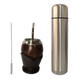 Kit Chimarrão Cuia Uruguaia Coq Bomba Inox Rosca E Térmica