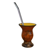 Kit Chimarrão Erva Mate Gaúcho Bomba Cuia Porongo Rio Grande