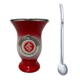 Kit Chimarrão Mate Bomba Cuia Porongo Inter Colorado