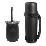 Kit Chimarrão Tereré All Black Cuia Stanley Bomba E Garrafa