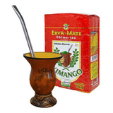 Kit Chimarrão Tereré Cuia Bomba Inox Desmontável Erva Mate