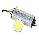 Kit Chip Reator Driver Led Reposiçao De Refletor 50w Luz Branco frio 127 220v