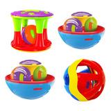 Kit Chocalho Bebê Brinquedo Infantil Sensorial Educacional