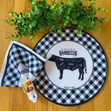 Kit Churrasco 12 Capas 12 Guardanapos 12 Pg Sousplat Supla
