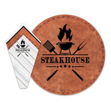 Kit Churrasco 12 Capas 12 Guardanapos Sousplat Steakhouse