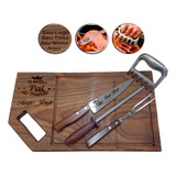 Kit Churrasco 3 Peças Tramontina Tabua Nome Time Logo Brinde