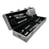 Kit Churrasco 4 Peças Premium Maleta Inox Personalizado