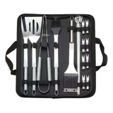 Kit Churrasco Com Garfo Espátula Pincel Pegador Espetos