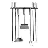 Kit Churrasco De Limpeza Inox De Churrasqueira Com Suporte
