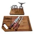 Kit Churrasco Faca Afiador Garfo Tabua Garra Time Nome Logo