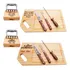 Kit Churrasco Faca Garfo Tabua Suporte Garra Nome Time Logo