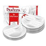 Kit Churrasco Reforçado Garfos Facas Descartável 30 Pessoas