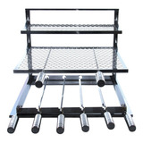 Kit Churrasqueira 70x40 Suporte Grill Braseiro Caixa Dupla