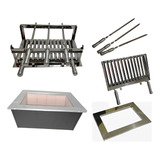 Kit Churrasqueira Braseiro Gourmet De Embutir 50x45