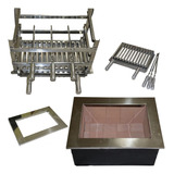Kit Churrasqueira Braseiro Gourmet De Embutir 60x45