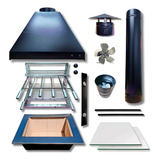 Kit Churrasqueira Gourmet Coifa 80x60 Braseiro 50x40 Grill