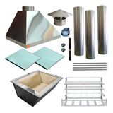 Kit Churrasqueira Gourmet Makeer Inox Grill S Fundo 370 G