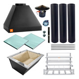 Kit Churrasqueira Gourmet Makeer Preta Grill S Fundo 360 M