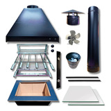 Kit Churrasqueira Média Coifa 80x60 Braseiro 50x40 Grill