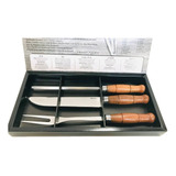 Kit Churrasqueiro Assador De Carne Cozinha Inox Bonito 3 Pcs