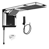 Kit Chuveiro Ducha Acqua Duo Preto Com Cromado Lorenzetti 220v 7800W E Veda Rosca