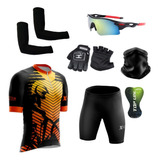 Kit Ciclismo Camisa E Bermuda Par