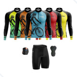 Kit Ciclismo Masculino Pro Tour Bermuda E Camisa Uv 50 
