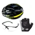 Kit Ciclista Capacete In-mod Oculos Transparente Uv Luva Gel