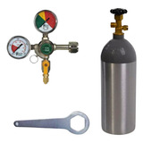 Kit Cilindro Co2 2 3 Kg Regulador Saída Simples