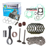 Kit Cilindro Motor Biela Válvula Junta 150 Titan Fan Bros