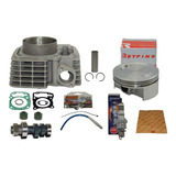 Kit Cilindro Pistão Aneis Comando Cabo Vela Cg 150 P 230cc