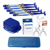 Kit Cinco Seringas Dental White Gel Clareador Moldeira 1 6 