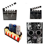 Kit Cinema Esteira Porta Controle P Chaves Claquete