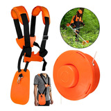 Kit Cinto Duplo Profissional Carretel M10 Para Roçadeira