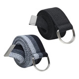 Kit Cinto Masculino Tecido Premium Lona Gorgorão Argola Inox