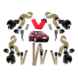 Kit Cinto Segurança Gol Fox G1 G2 G3 4 Portas Bege Bm