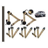 Kit Cinto Segurança Gol Fox G3 g4 g5 Completo Bege