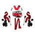 Kit Cinto Segurança Kombi Vermelho Dianteiros - 3 Bancos
