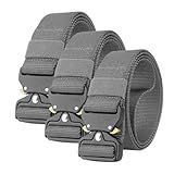 Kit Cinto Tático Com Fivela De Engate Liberação Rápida Macio Para Homens E Mulher Regulável Metal 3 Preto