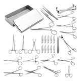 Kit Cirurgia Castração O s h 32 Peças Veterinário Aço Inox